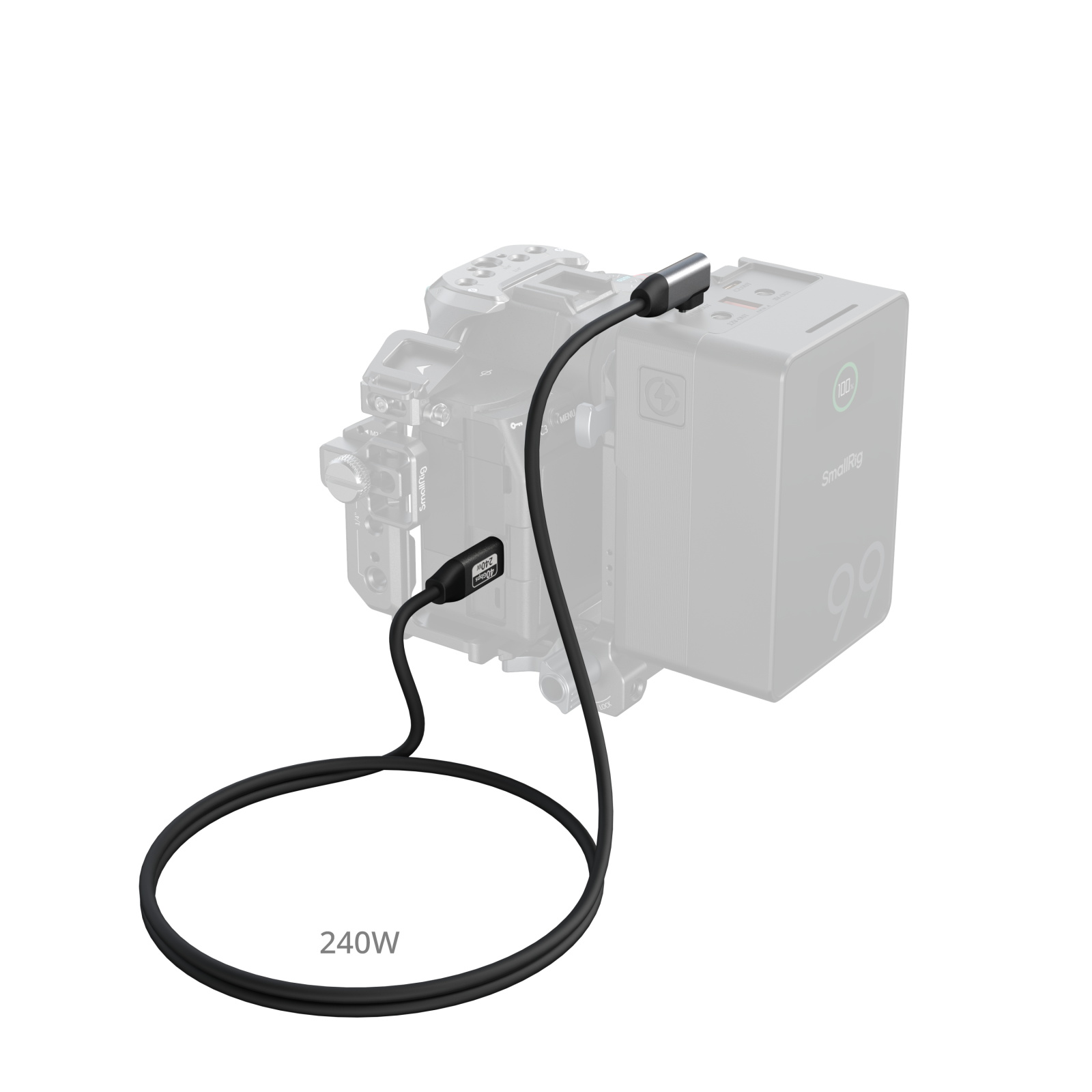 SmallRig 5732 Type-C Çok Amaçlı Görüntü ve Veri Aktarım Kablosu 40Gbps + 240W + 8K + 100cm