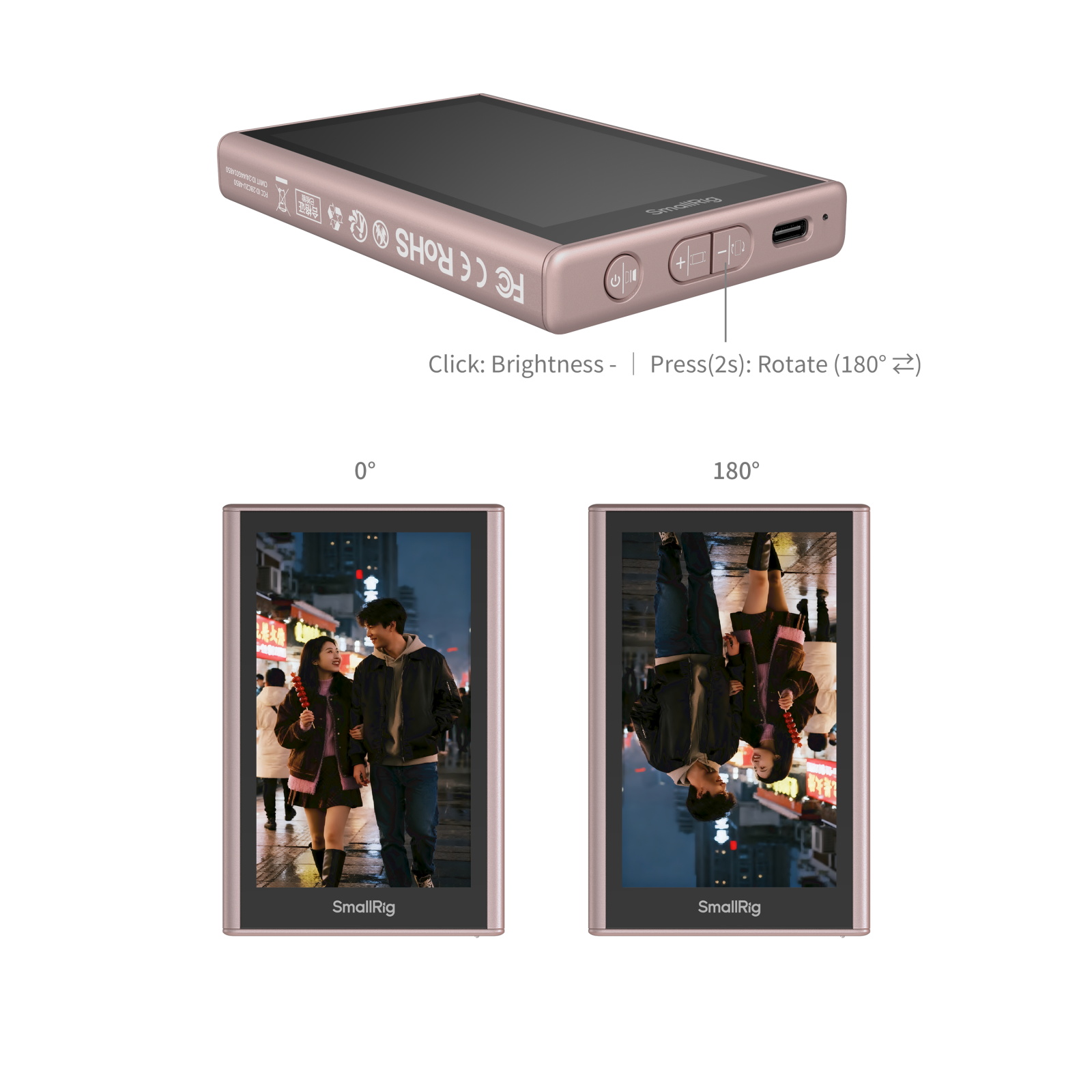 SmallRig 5746 Cep Telefonları ile Uyumlu Magsafe Kablosuz Selfie Monitörü iOS ve Android Uyumlu, 10 Metre Mesafe