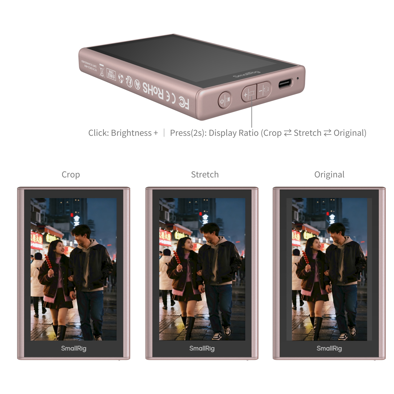 SmallRig 5746 Cep Telefonları ile Uyumlu Magsafe Kablosuz Selfie Monitörü iOS ve Android Uyumlu, 10 Metre Mesafe