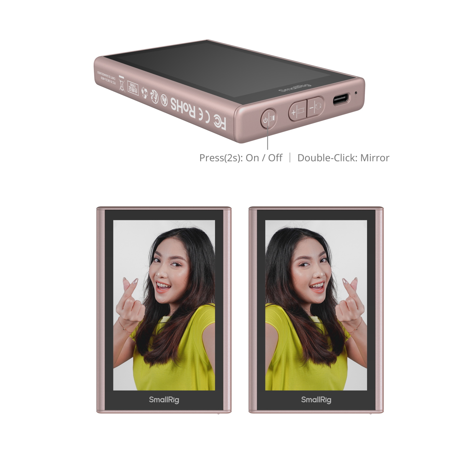 SmallRig 5746 Cep Telefonları ile Uyumlu Magsafe Kablosuz Selfie Monitörü iOS ve Android Uyumlu, 10 Metre Mesafe