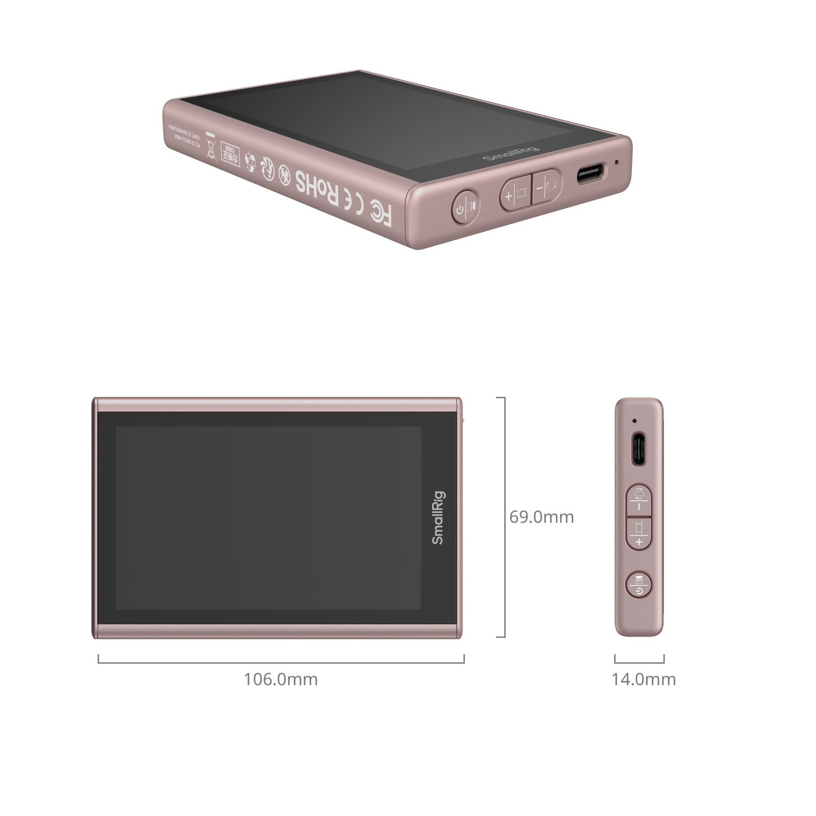 SmallRig 5746 Cep Telefonları ile Uyumlu Magsafe Kablosuz Selfie Monitörü iOS ve Android Uyumlu, 10 Metre Mesafe