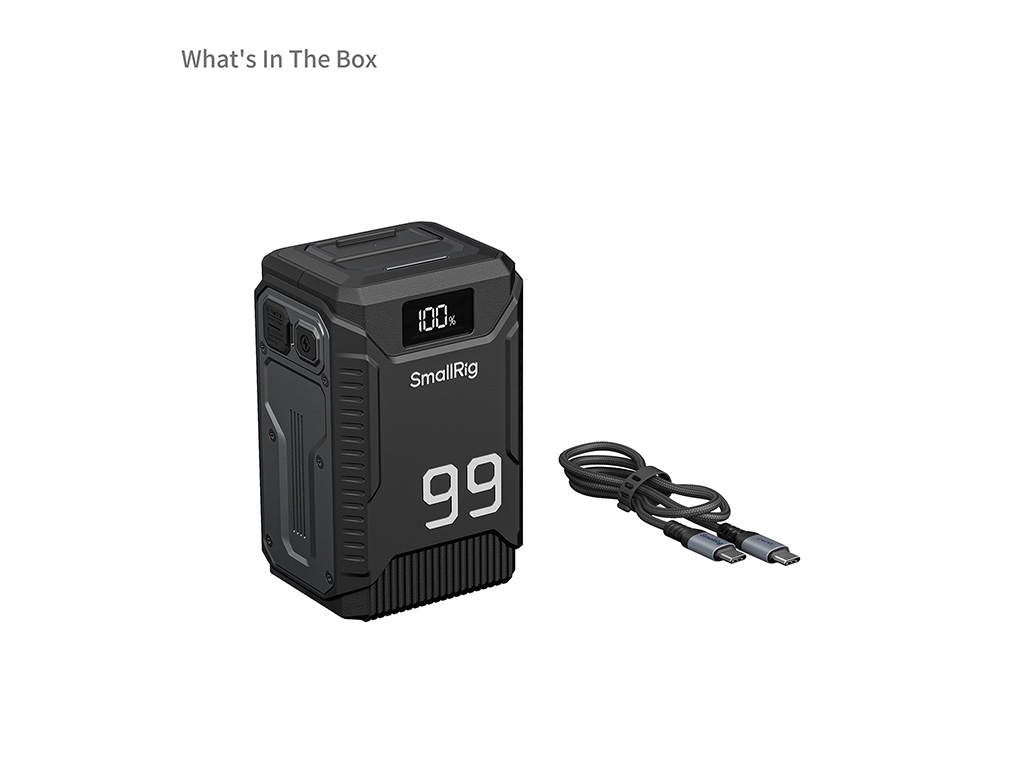 SmallRig 5864 T99 Düşmeye Su Sıçramasına ve Toza Dayanıklı V-Mount Batarya IP54 Su Sıçrama Sertifikalı 27.200mAh