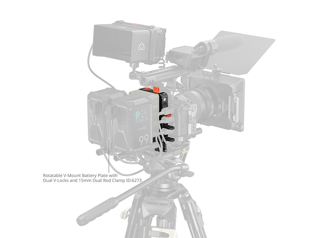 SmallRig 5881 V-Mount Batarya Bağlantı Plakası (15mm Rod)