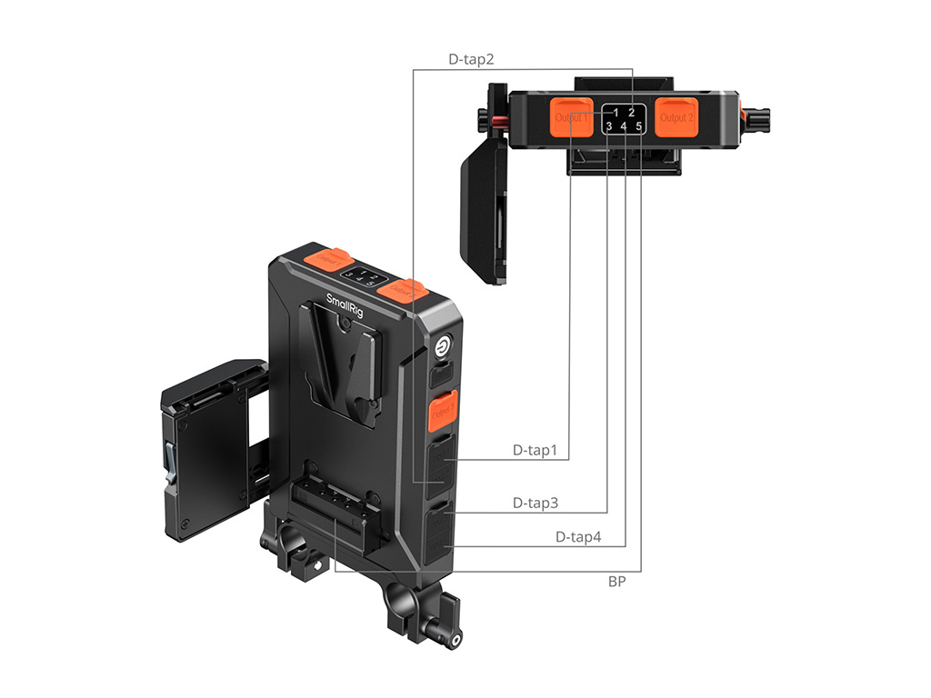 SmallRig 5881 V-Mount Batarya Bağlantı Plakası (15mm Rod)