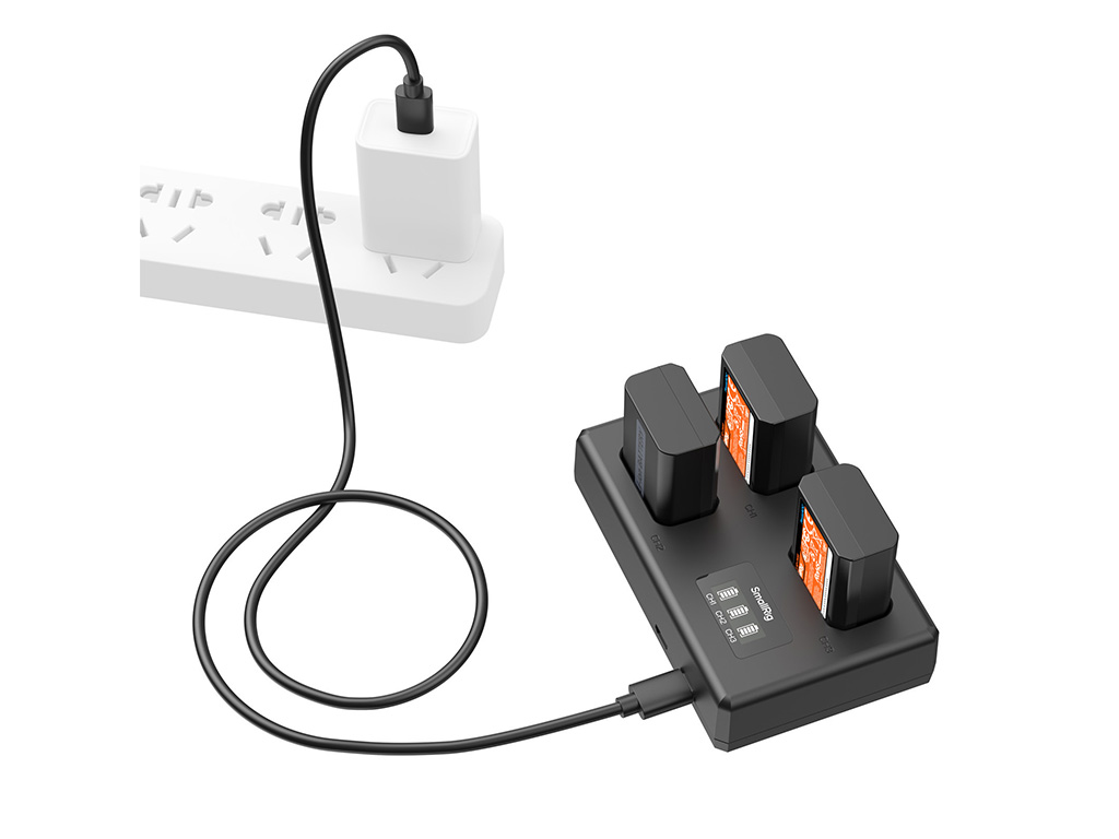 SmallRig 6019 Sony NP-FW50 Batarya 3' lü + Şarj Kiti 3 Batarya + 3' lü Şarj Aleti