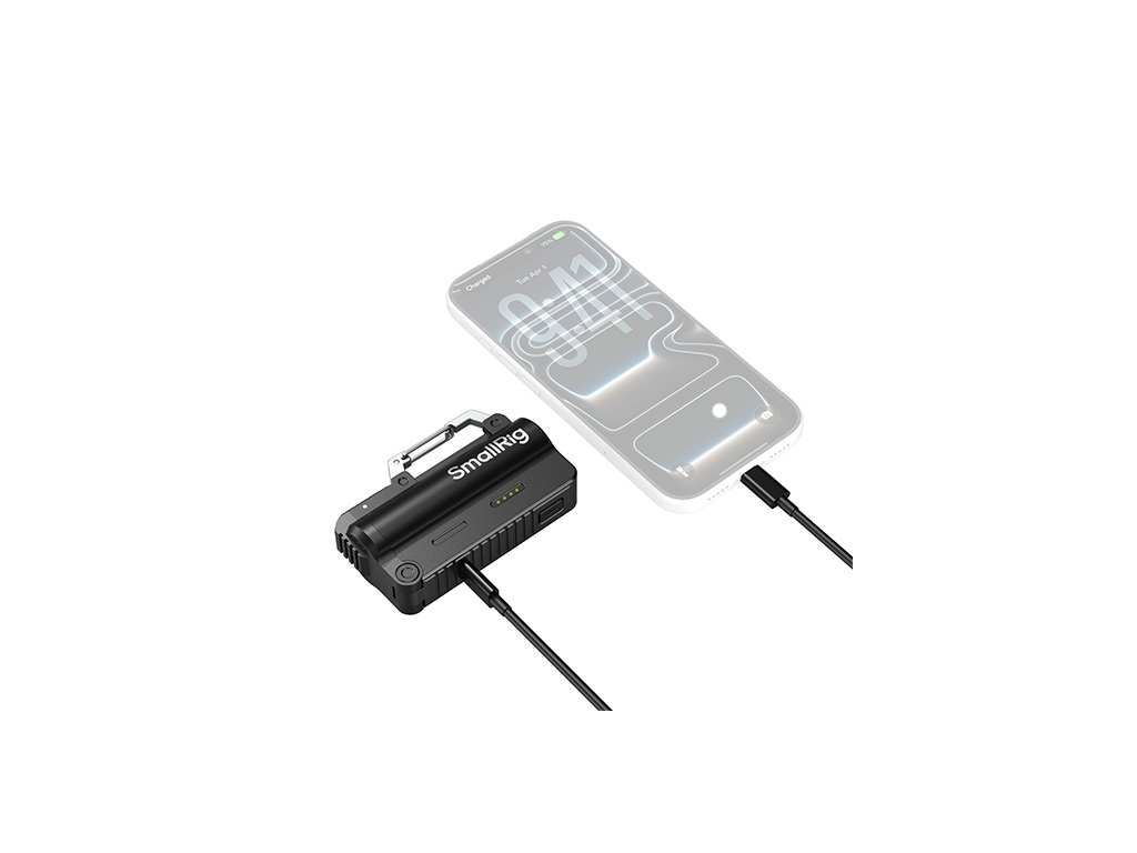 SmallRig 6091 2' si 1 Arada 10000mAh Klipsli Şarj Cihazı ve Powerbank Değiştirilebilir Bataryalı