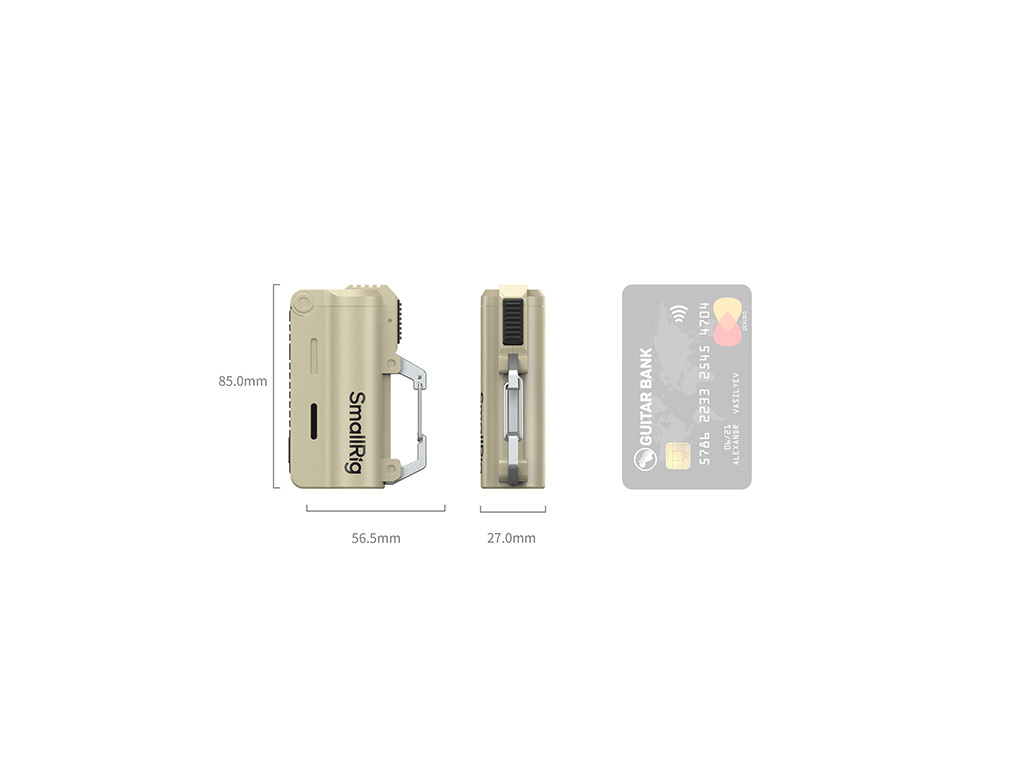 SmallRig 6089 2' si 1 Arada 10000mAh Klipsli Şarj Cihazı ve Powerbank Değiştirilebilir Bataryalı
