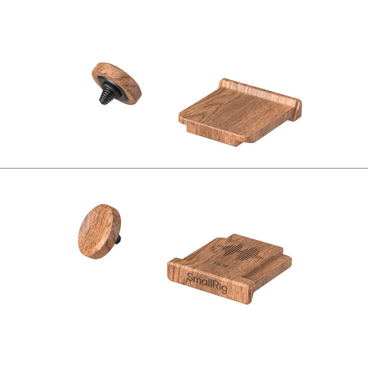 SmallRig 6238 Fujifilm için Ahşap Flaş Yuvası Kapağı ve Deklanşör Düğmesi - Kahve Fujifilm X Serisi için