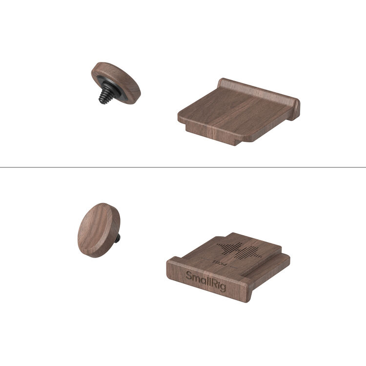 SmallRig 6239 Fujifilm için Ahşap Flaş Yuvası Kapağı ve Deklanşör Düğmesi - Ceviz Fujifilm X Serisi için