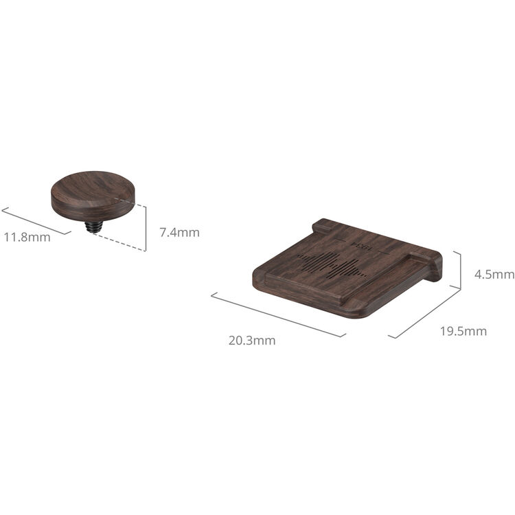 SmallRig 6240 Fujifilm için Ahşap Flaş Yuvası Kapağı ve Deklanşör Düğmesi - Koyu Kahve Fujifilm X Serisi için