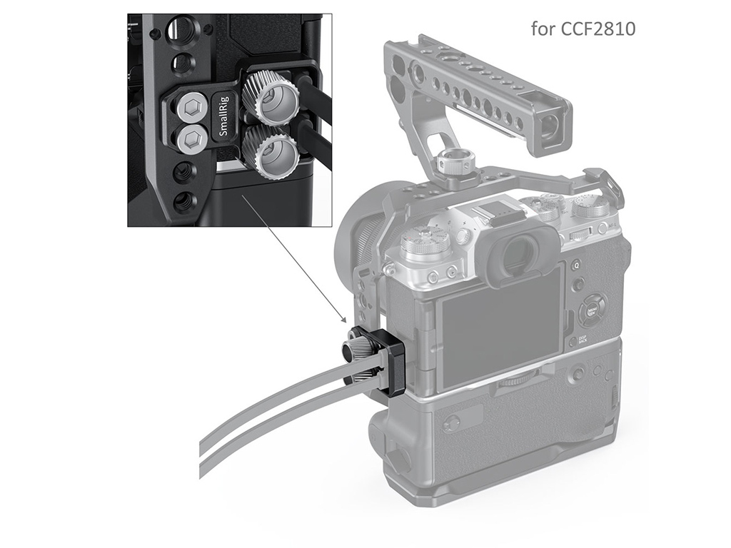 SmallRig BSC2809 X-T4 Kafes için HDMI ve USB Type-C Kablo Kelepçesi