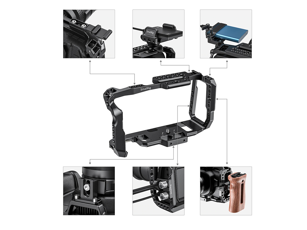 SmallRig 2203B Blackmagic Design Pocket Sinema Kamera 4K & 6K Uyumlu Kafes