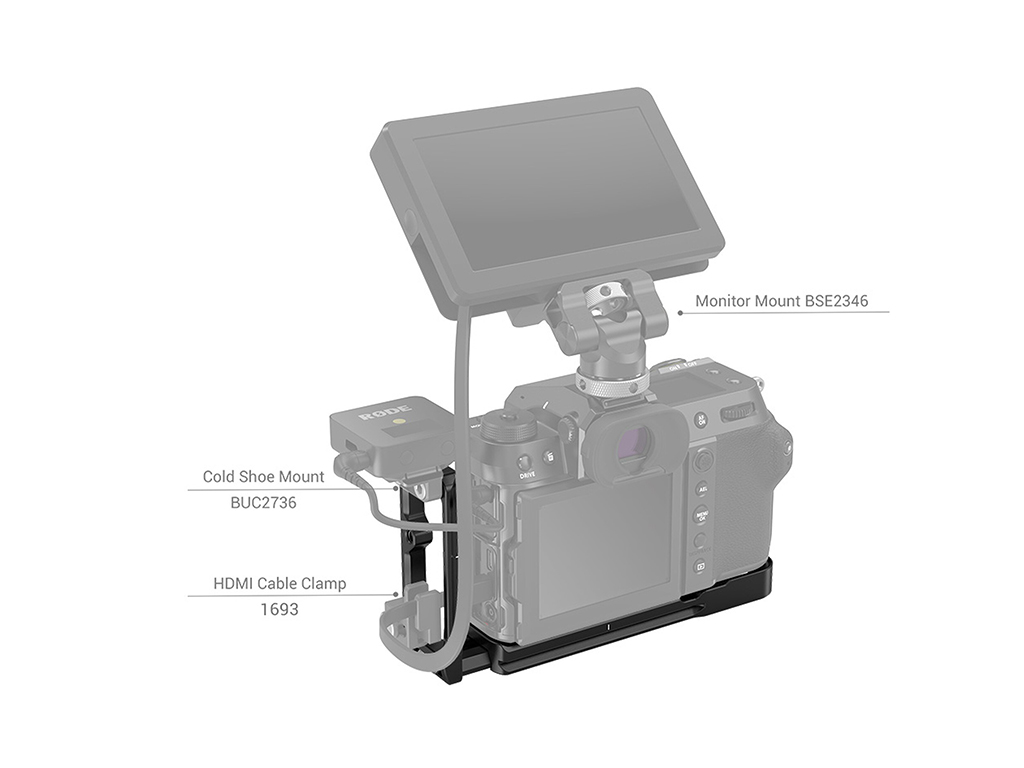 SmallRig 3232 Fujifilm GFX 50SII ve GFX 100S Uyumlu L Braket