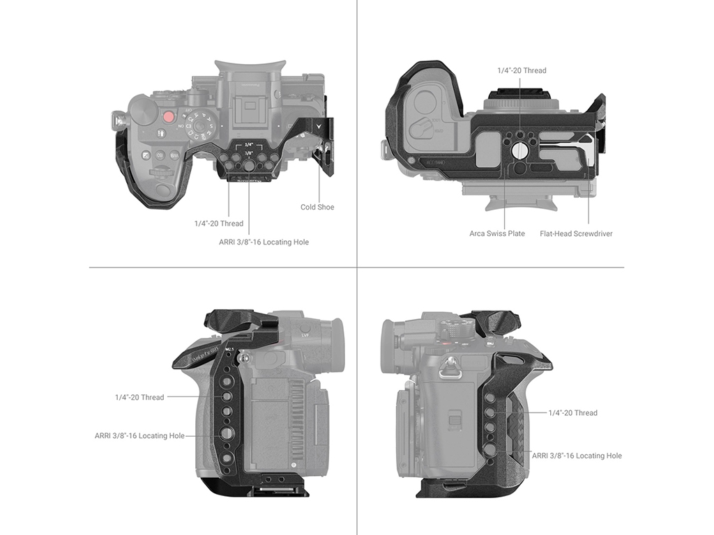SmallRig 3440 Panasonic GH6 ve GH7 Uyumlu ''Black Mamba'' Serisi Kafes