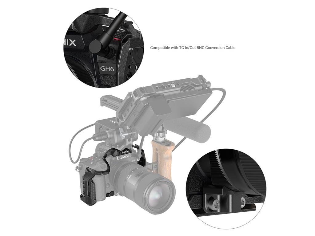SmallRig 3440 Panasonic GH6 ve GH7 Uyumlu ''Black Mamba'' Serisi Kafes