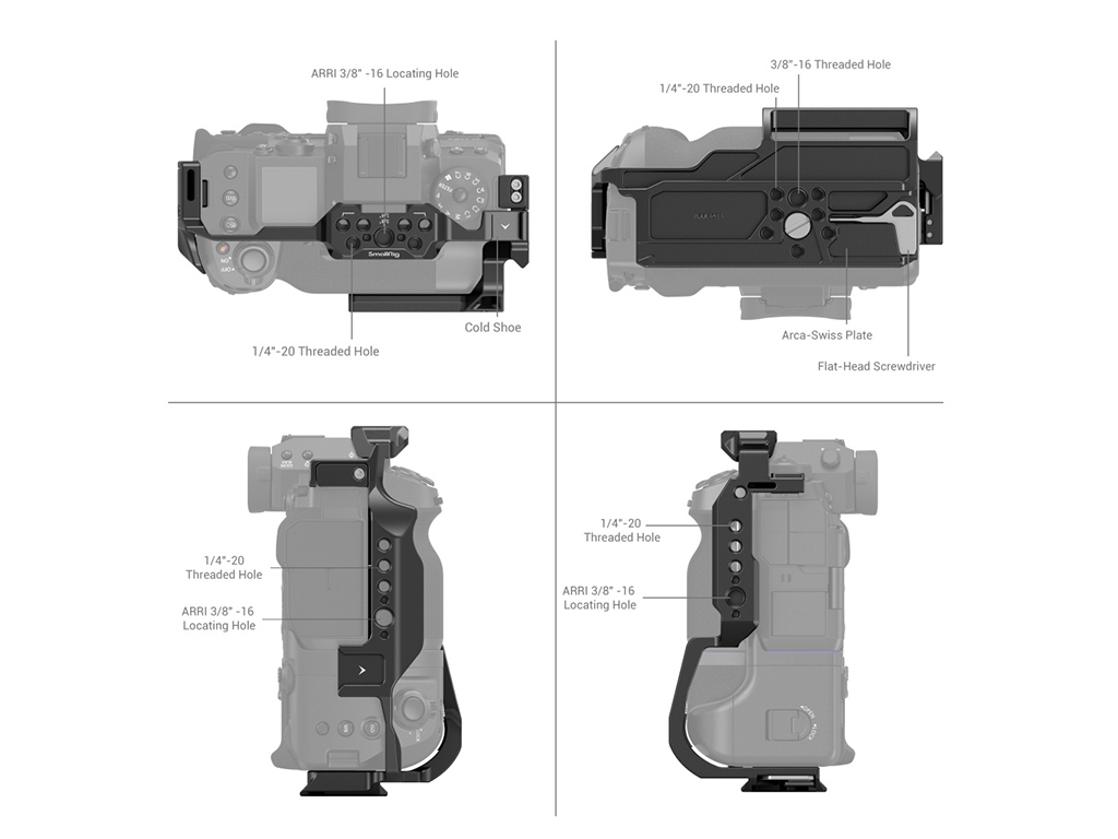 SmallRig 3933 Fujifilm X-H2s için Battery Gripli Kafes