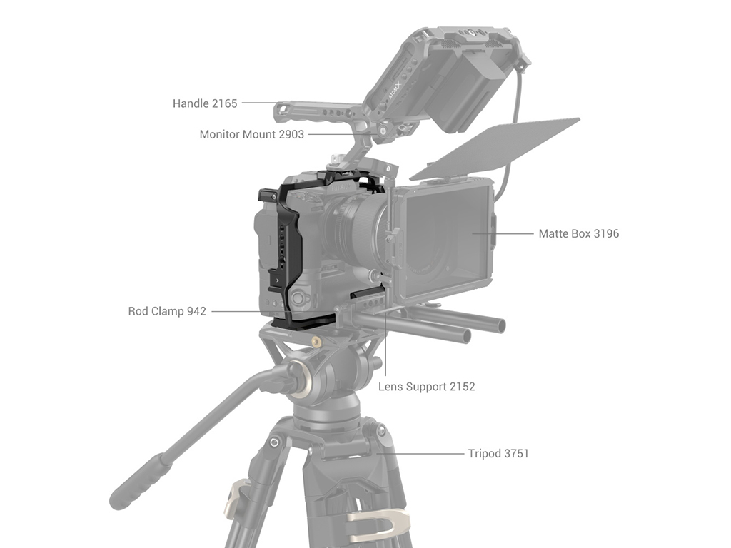 SmallRig 3933 Fujifilm X-H2s için Battery Gripli Kafes