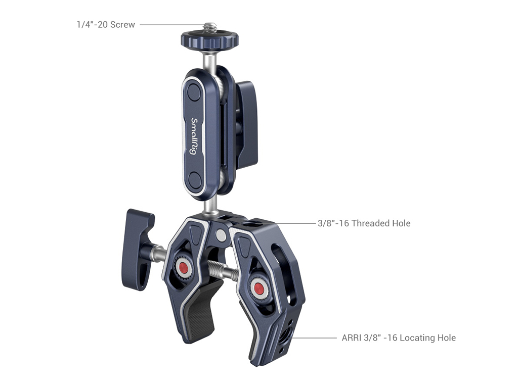 SmallRig 3757 Crab Başlıklı Clamp  3.5kg Taşıma Kapasiteli