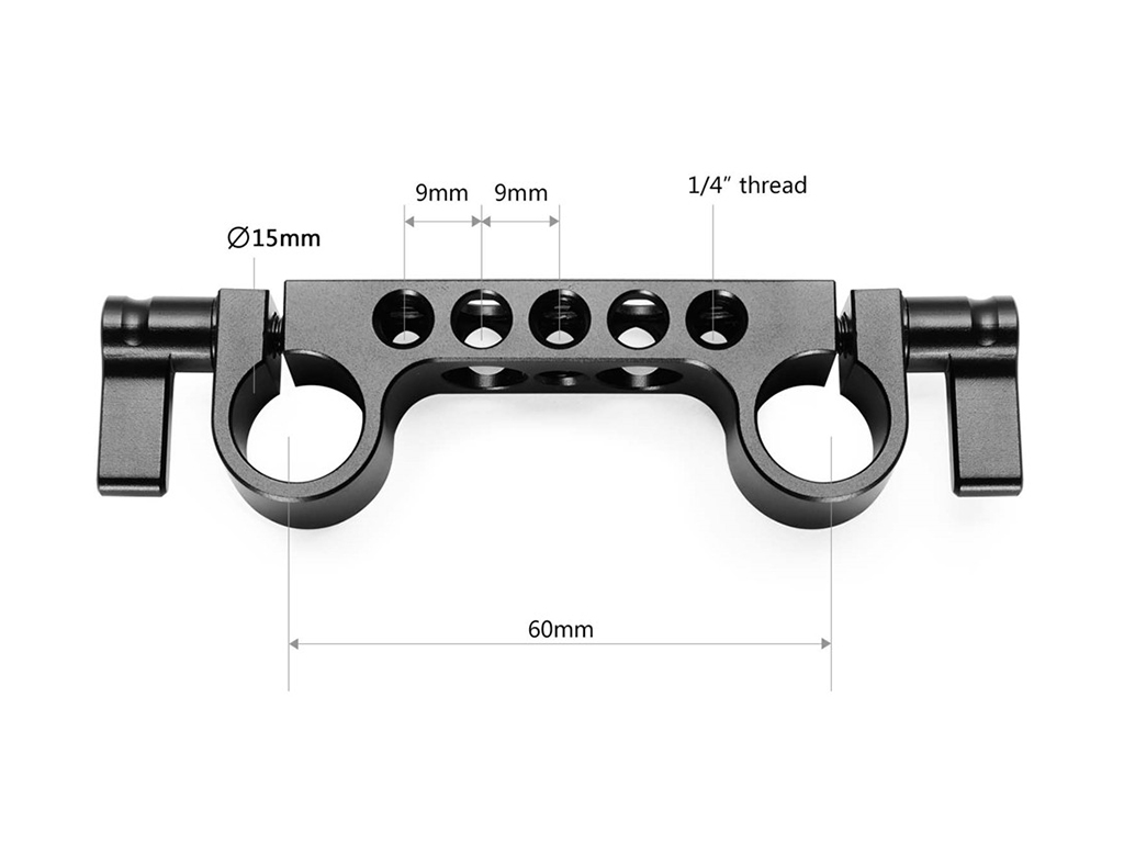 SmallRig 942 15mm Rod Çubuk Kelepçesi Lightweight Railblock