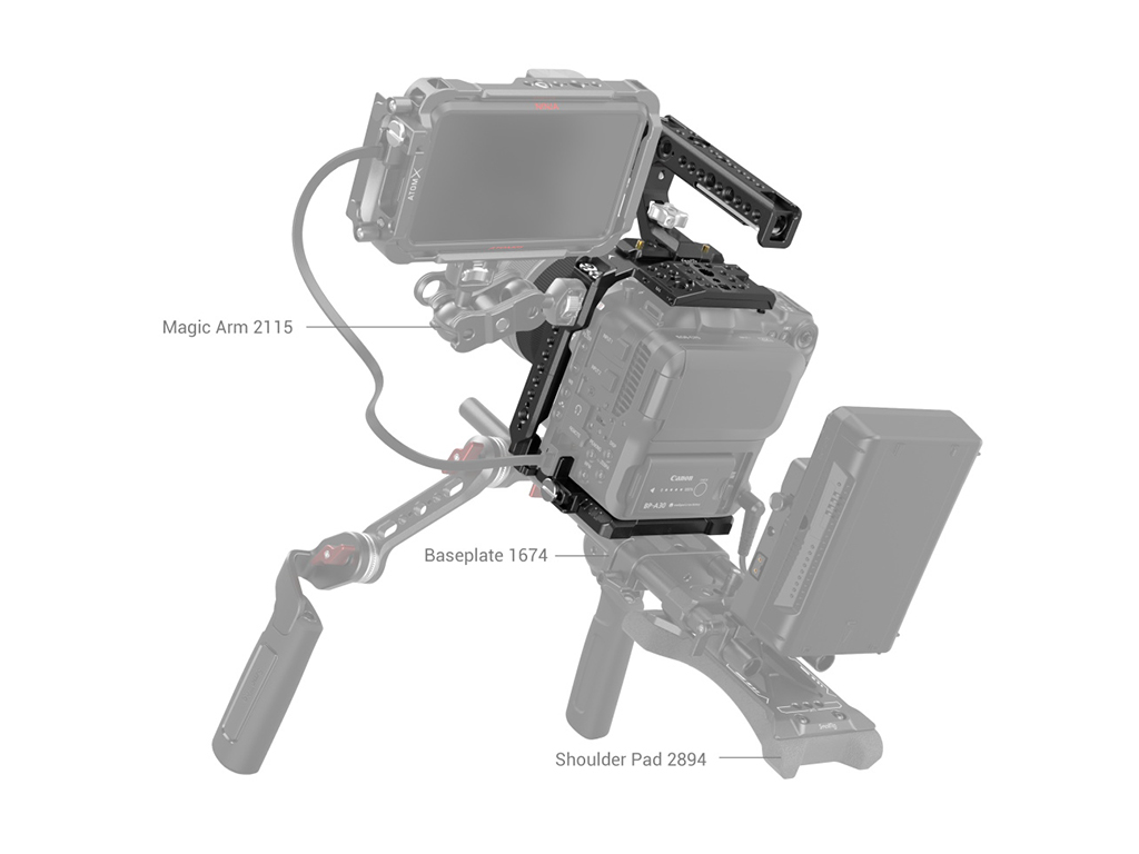SmallRig 3899 Canon C70 Uyumlu Tutma Kollu Kafes Kiti