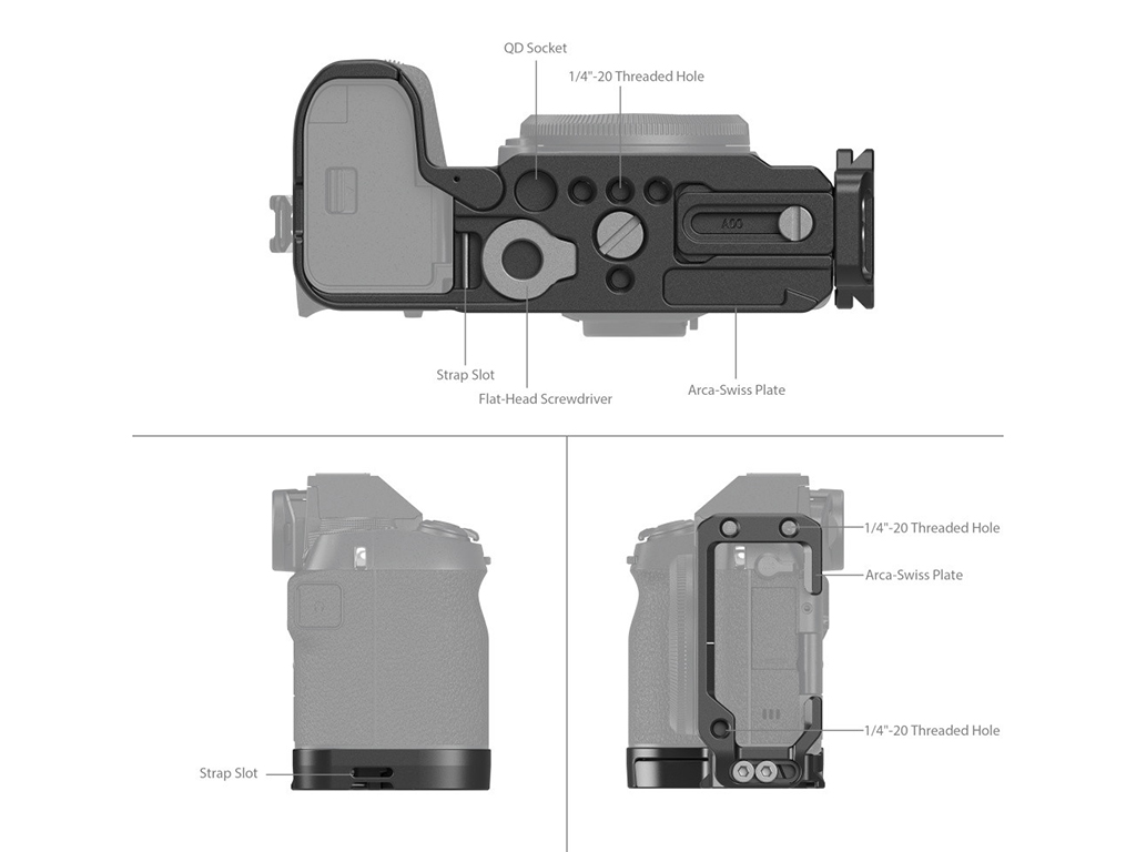 SmallRig 4231 Fujifilm X-S20 Uyumlu L Braket