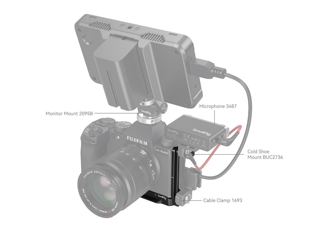 SmallRig 4231 Fujifilm X-S20 Uyumlu L Braket