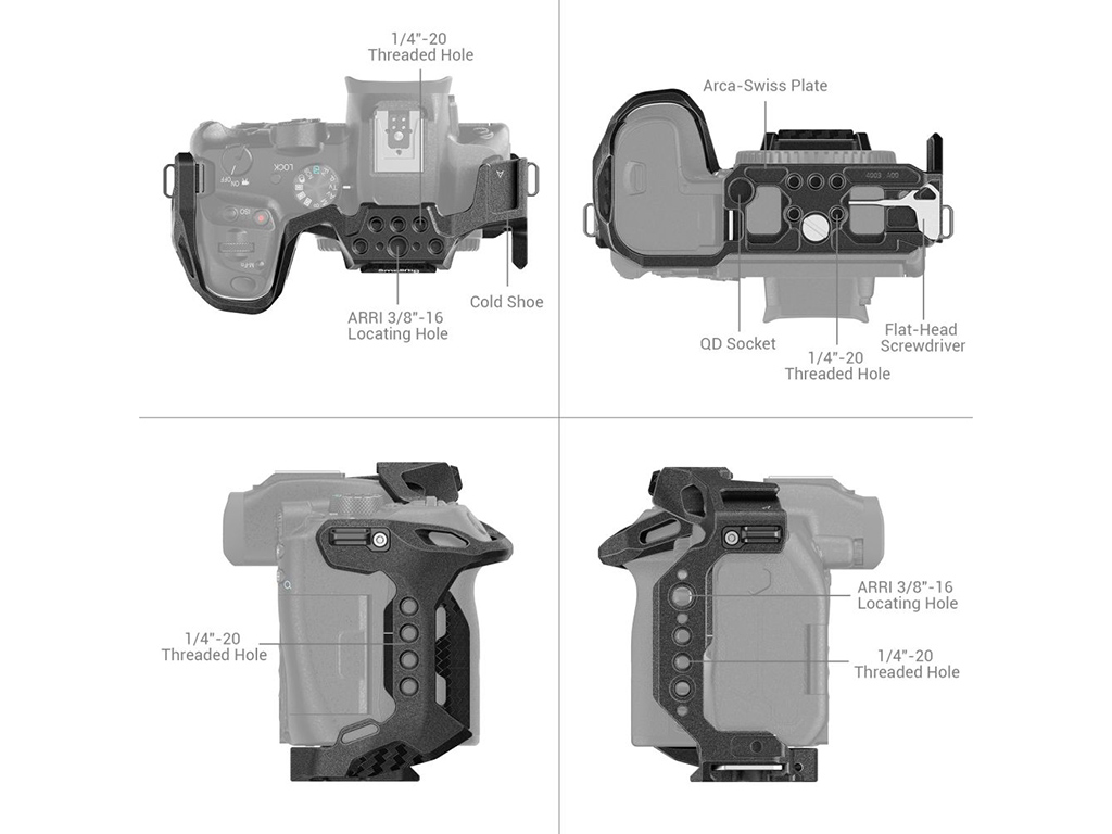 SmallRig 4003 Canon EOS R7 Black Mamba Kafes