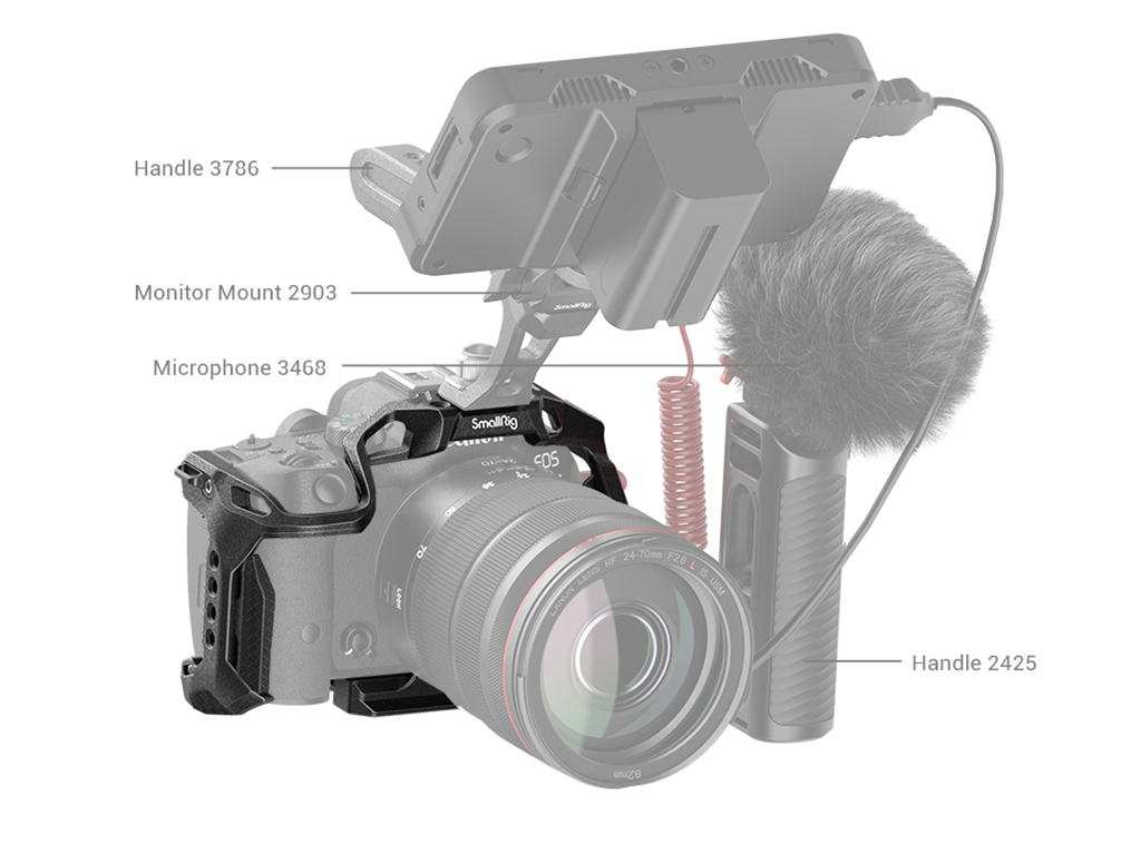 SmallRig 4003 Canon EOS R7 Black Mamba Kafes