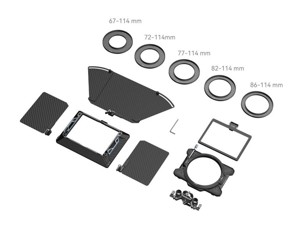 SmallRig 3641 Çok Fonksiyonlu 114mm Modüler Matte Box Basic Kit