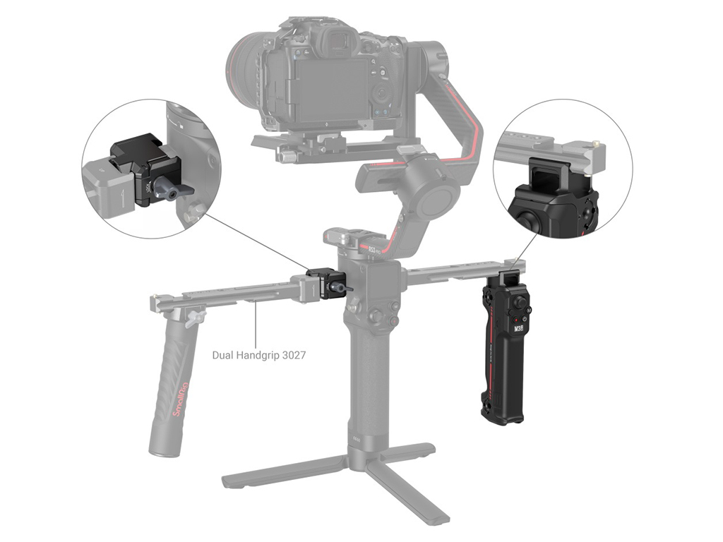 SmallRig 3949 DJI RS Serisi İçin Kablosuz Kontrol Tutacağı