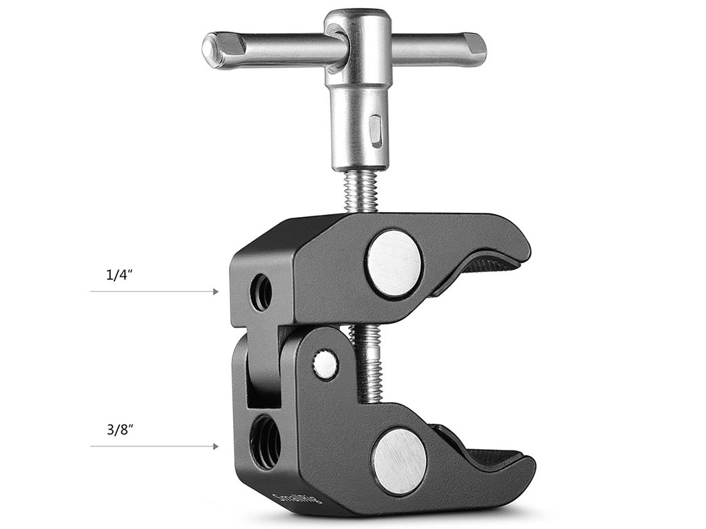 SmallRig 2058 İkili 1/4"-3/8" Süper Clamp Seti