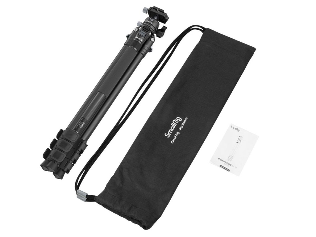 SmallRig 4060 AP-10 Karbon Fiber 12kg Taşıma Kapasiteli Fotoğraf Tripodu 158cm Maksimum Uzunluk