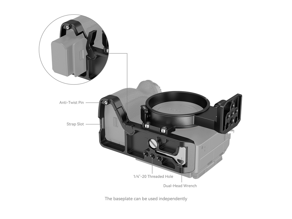 SmallRig 4148 Sony Uyumlu Yatay ve Dikey Dönebilen Montaj Plaka Kiti A7S III / A7I V / A7R V / A7R IV Uyumlu