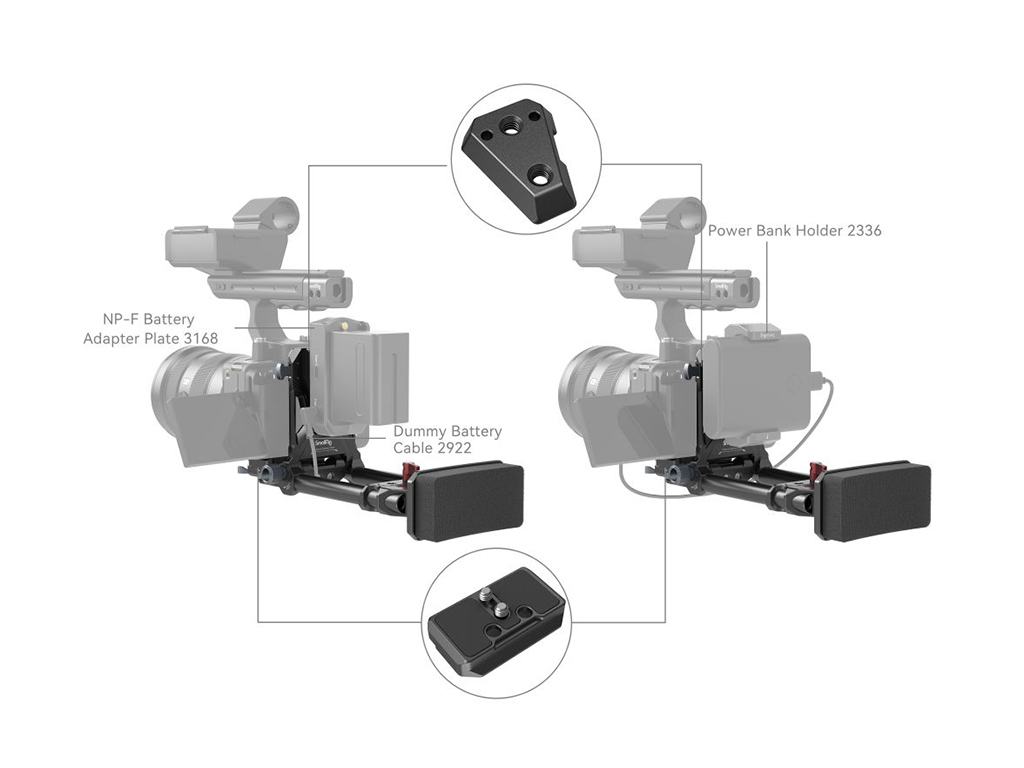 SmallRig 4063 Kompakt V-Mount Plaka Sistemi