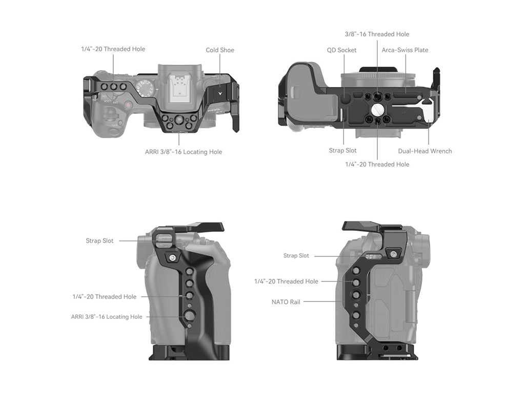 SmallRig 4212 Canon EOS R8 Uyumlu Kafes