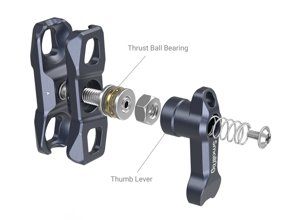 SmallRig 3875 Nato ARRI Bağlantılı Çift Başlıklı Magic Arm
