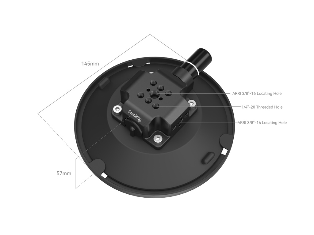 SmallRig 4114 Vakumlu Kamera Montajı 6" Vantuz (Tekli)