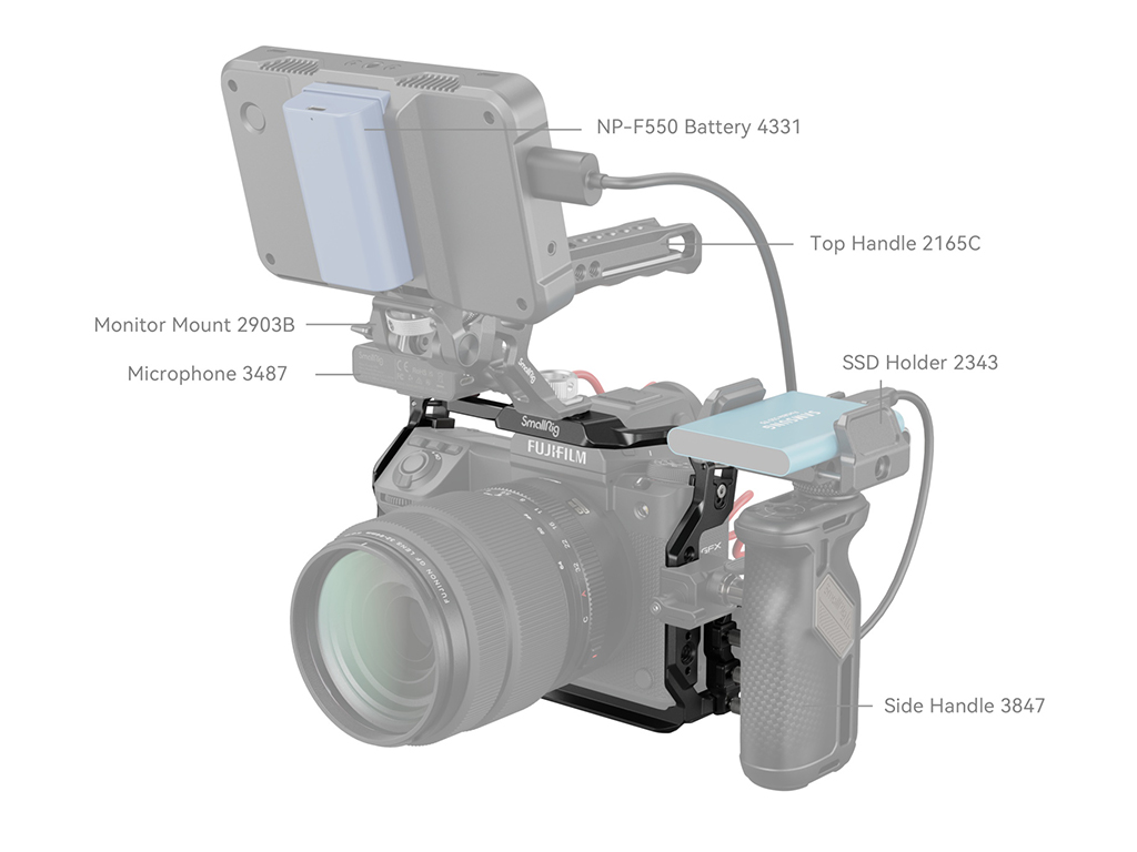 SmallRig 4201 Fujifilm GFX100II Uyumlu Kafes