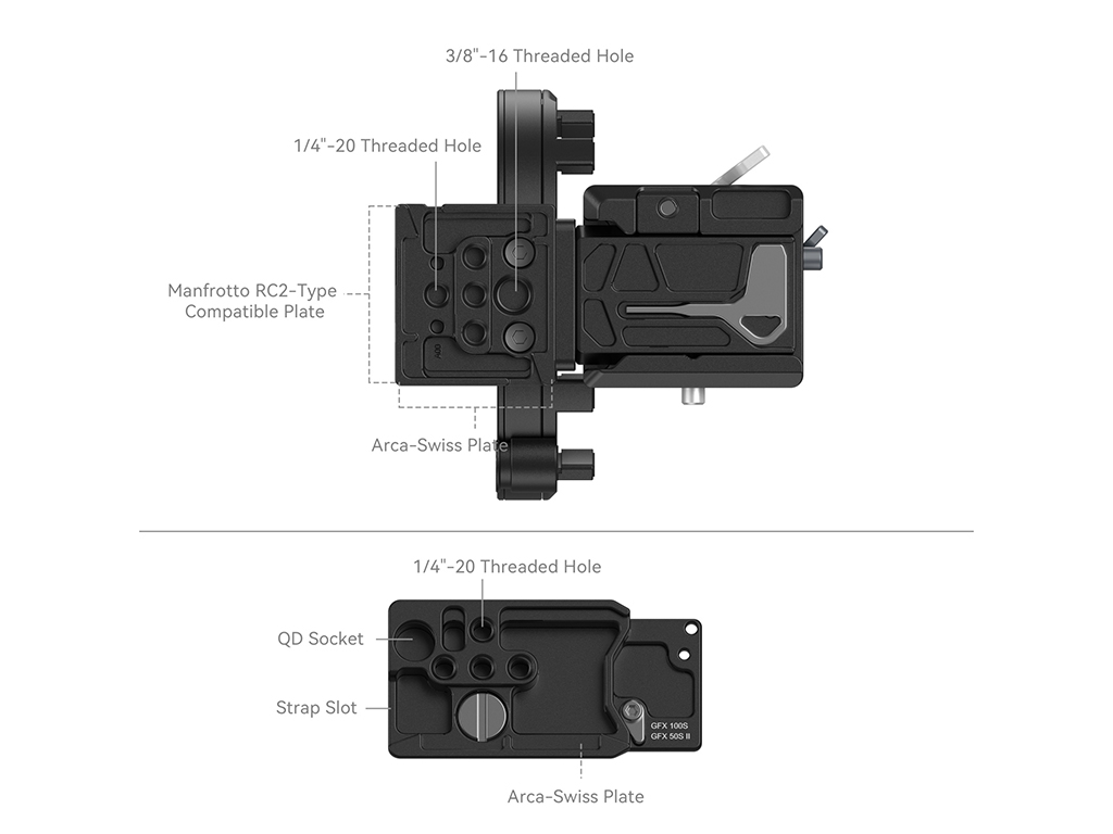 SmallRig 4305 Fujifilm GFX Yatay ve Dikey Dönebilen Montaj Aparatı