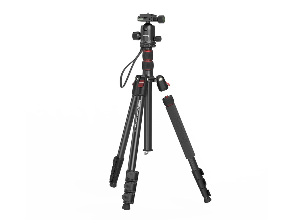 SmallRig 3935 CT-10 Alüminyum 15kg Taşıma Kapasiteli Fotoğraf Tripodu 180cm Maksimum Uzunluk - Monopod Özelliği