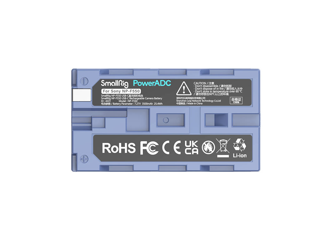 SmallRig 4331 Sony NP-F550 USB-C Batarya