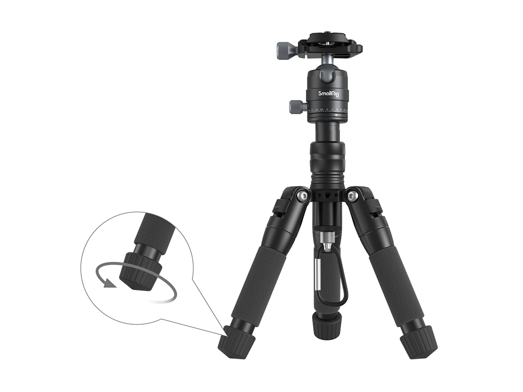 SmallRig 4289 VT-20 Alüminyum 6kg Taşıma Kapasiteli Masaüstü Tripodu 52cm Maksimum Uzunluk