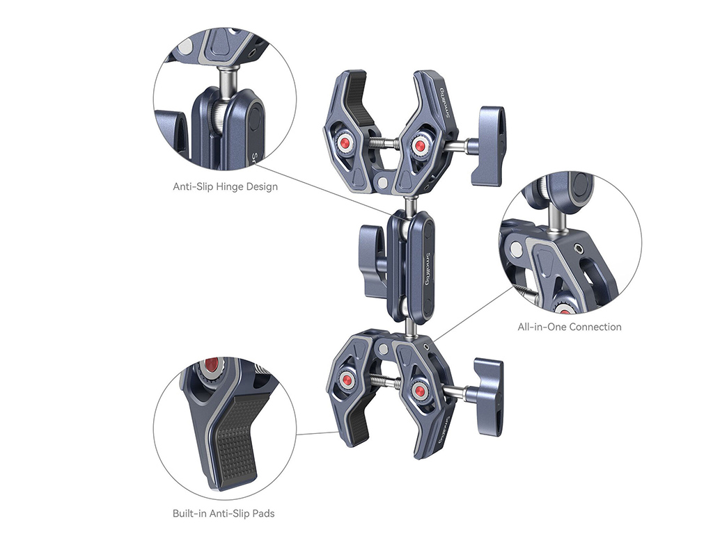 SmallRig 4103 Çift Kelepçeli Clamp 3.5kg Taşıma Kapasiteli