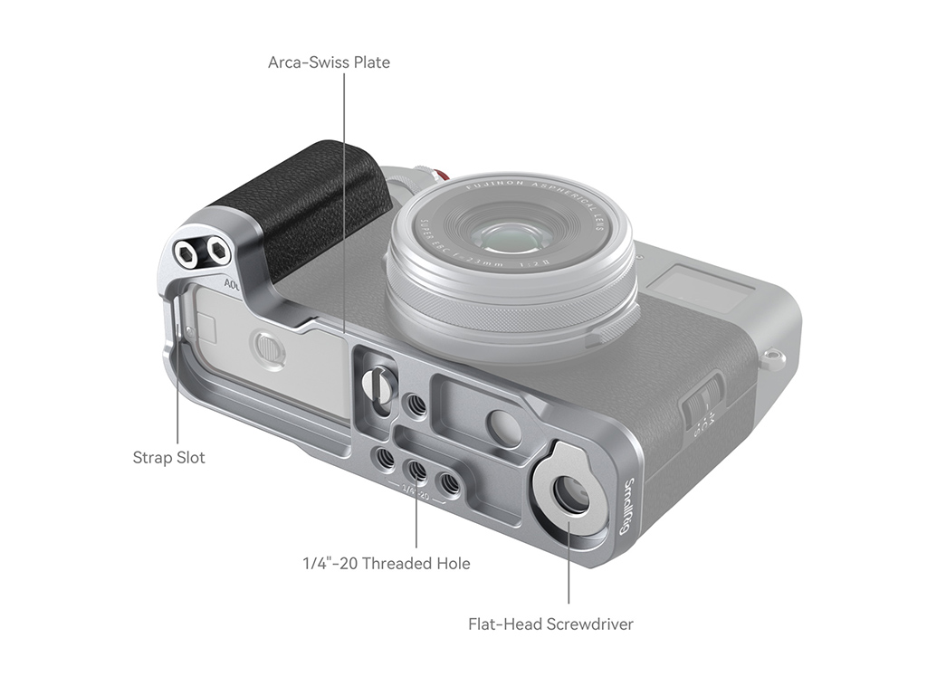 SmallRig 4556 Fujifilm X100VI Uyumlu Siyah L-Braket Deklanşör Düğmesi Dahil