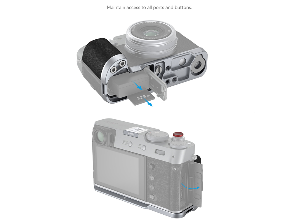 SmallRig 4556 Fujifilm X100VI Uyumlu Siyah L-Braket Deklanşör Düğmesi Dahil