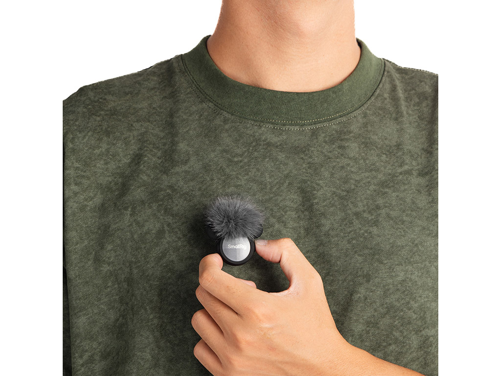 SmallRig 4934 Siyah 24bit / 48kHz Type-C Kablosuz Yaka Mikrofonu 300 Metre Çekim Aralığı - 2 Kişilik