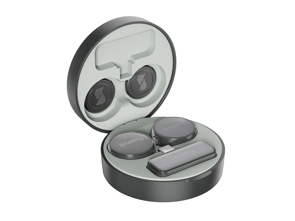 SmallRig 4934 Siyah 24bit / 48kHz Type-C Kablosuz Yaka Mikrofonu 300 Metre Çekim Aralığı - 2 Kişilik