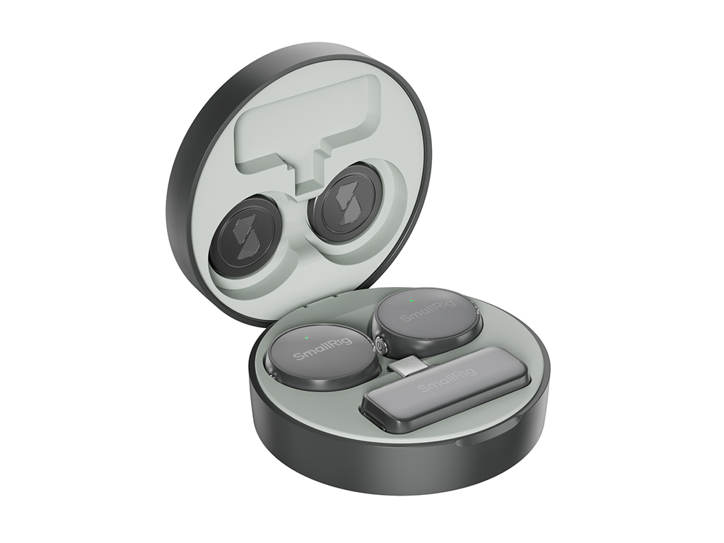 SmallRig 4934 Siyah 24bit / 48kHz Type-C Kablosuz Yaka Mikrofonu 300 Metre Çekim Aralığı - 2 Kişilik