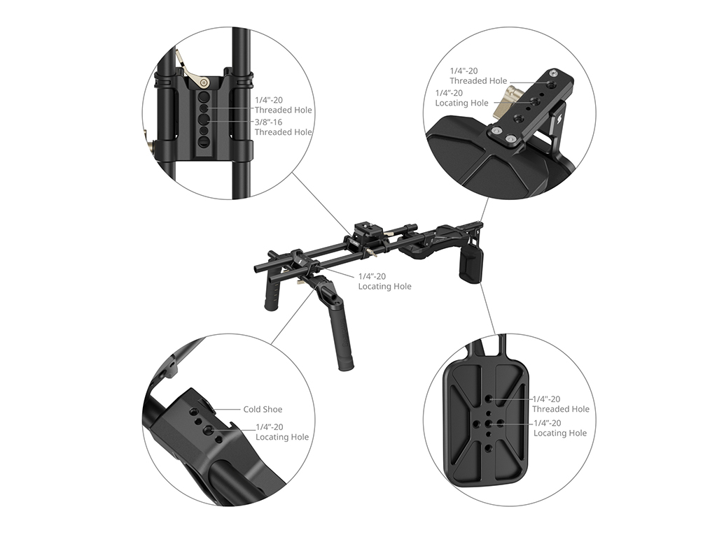 SmallRig 4480 Shoulder Rig Kit Omuzluk (Classic Versiyon)