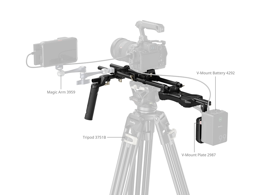 SmallRig 4480 Shoulder Rig Kit Omuzluk (Classic Versiyon)